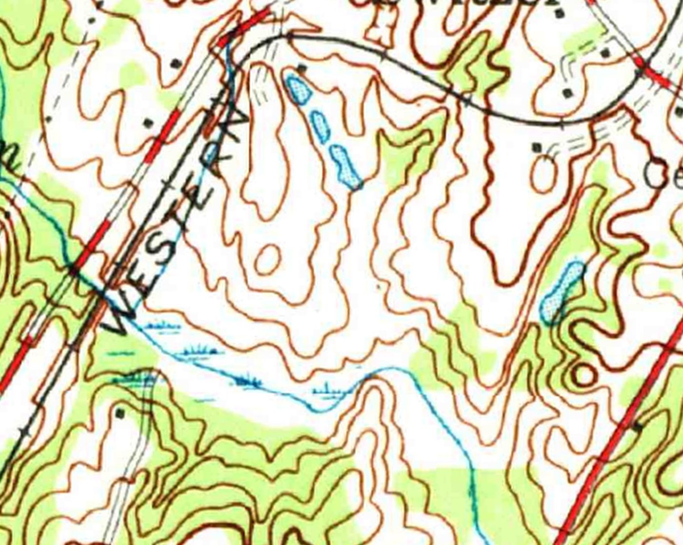 The property on the 1957 USGS map